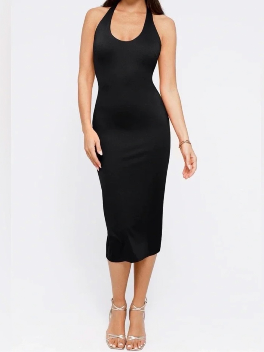 Popilush Shapewear Halter Midi Dress